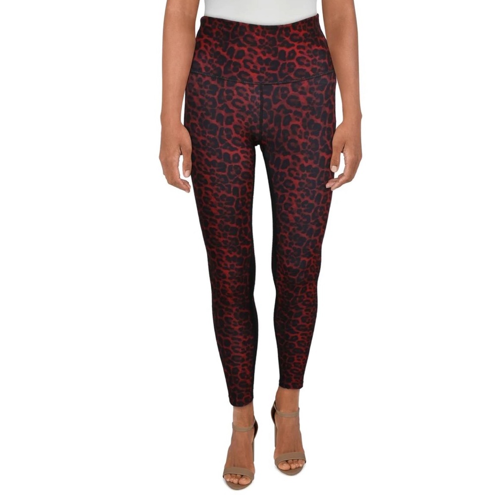 WITH Wear It To Heart Red Leopard Yoga Leggings Small Workout